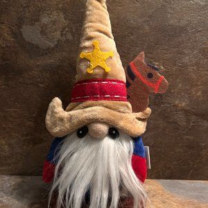 GNOME SHERIFF "BUCK" Plush Hug Giftcraft Western Cowboy NWT